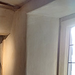 window reveal in lime plaster